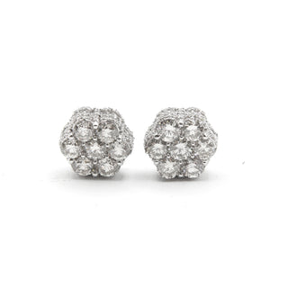 Flower Round Diamond Studs 5.50ct