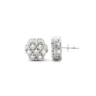 Flower Round Diamond Studs 5.50ct