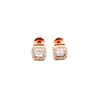 Classic Square Baguette Studs .35ct