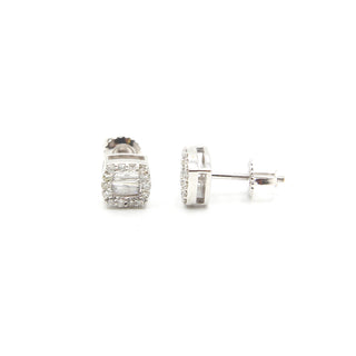 Classic Square Baguette Studs .35ct