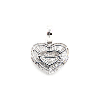 SUFF-ICED OUT HEART DIAMOND PENDANT WG