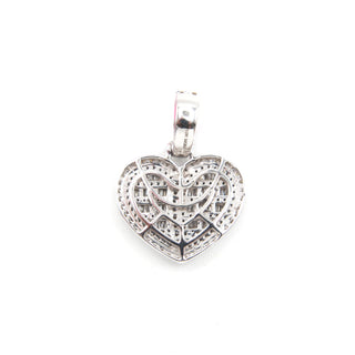 Love Locked Heart Diamond Pendant WG