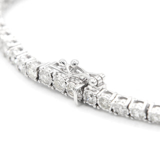 Illusion Set Diamond Tennis Bracelet 3.85ct