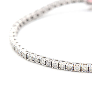 Illusion Set Diamond Tennis Bracelet 2.10ct