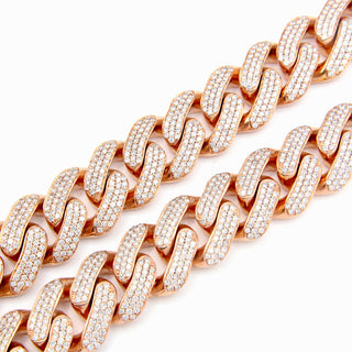 Bust Down Rose Gold Diamond Choker Chain