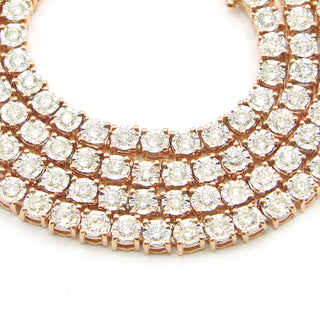 Illusion Set Diamond Tennis Chain 6.5ct