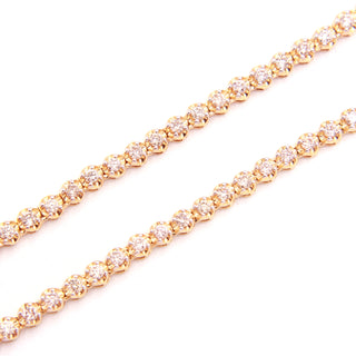 Bullet Set Diamond Tennis Chain 4.00ct