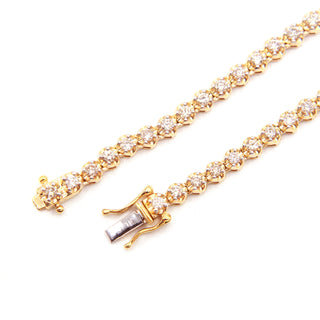 Bullet Set Diamond Tennis Chain 4.00ct