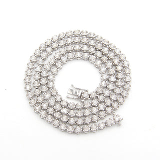 Bullet Set Diamond Tennis Chain 4.00ct