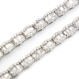 Round & Baguette Diamond Chain