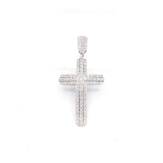 Three Row Cross Diamond Pendant 2.75ct