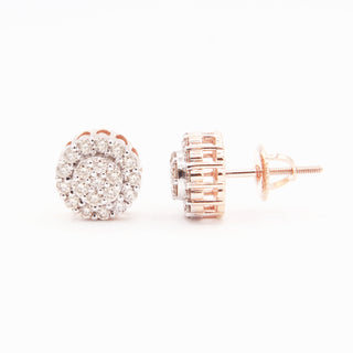 Stacked Cluster Diamond Studs RG .80ct