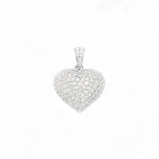 Puffed Up Heart Diamond Pendant 1.25ct