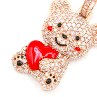 Heart-Warming Teddy Bear Diamond Pendant