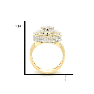 Rounded Diamond Ring YG 3.25ct