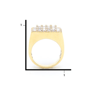 Round & Baguette Knuckle-Up Diamond Ring 1.95ct