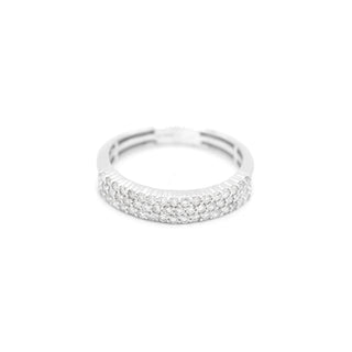 Classic Three Row Diamond Band .90ct