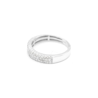 Classic Three Row Diamond Band .90ct