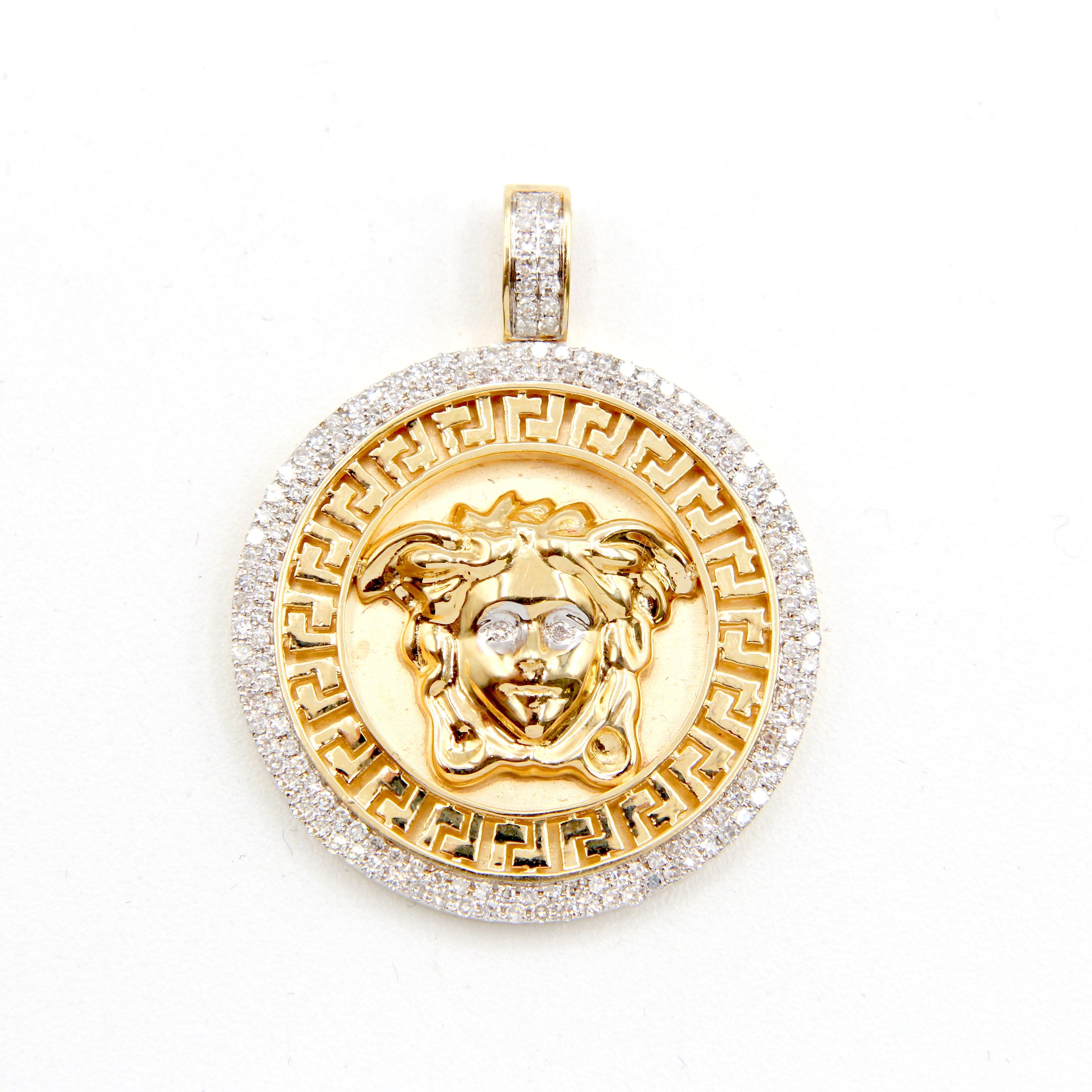 Medusa hot sale diamond pendant